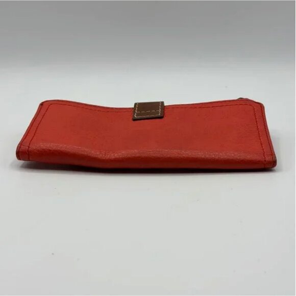 Fossil Orange Pebbled Leather Wallet - Picture 3 of 6